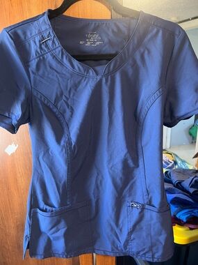 Women's Navy Blue Cherokee infinity Scrub Top